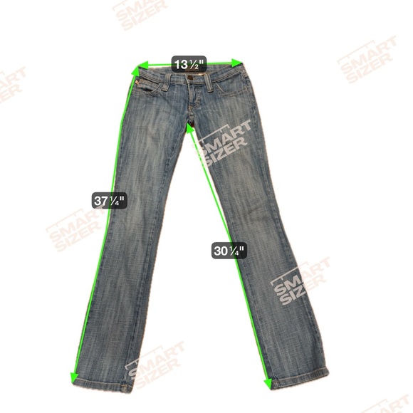 Y2K Frankie B. Light Blue Straight Leg low Rise Jeans - Picture 9 of 9